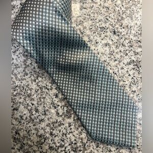 Alexiano - Silk Gray/ Blue/ Tan Checkered Tie